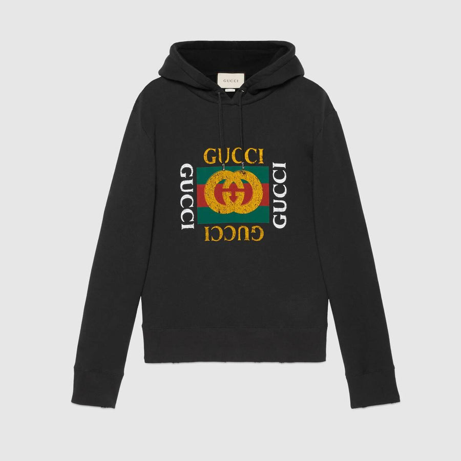 Sweat à capuche oversize avec logo Gucci Homme