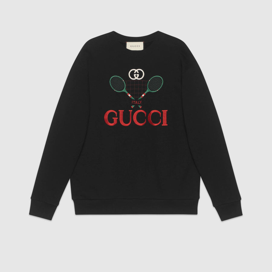 Women Gucci Oversize sweatshirt with Gucci Tennis