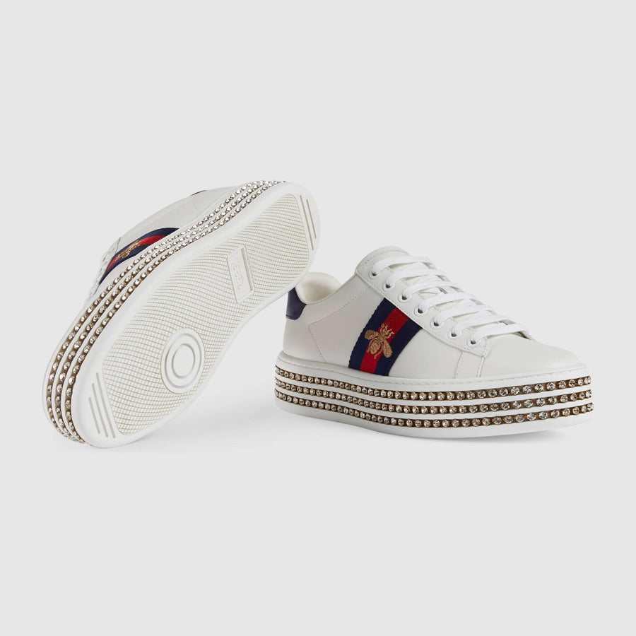 Baskets Gucci Ace avec cristaux pour femmes