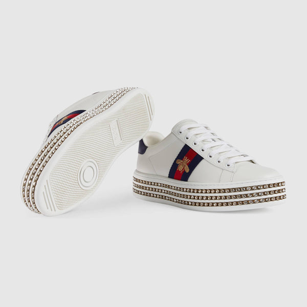 Baskets Gucci Ace avec cristaux pour femmes