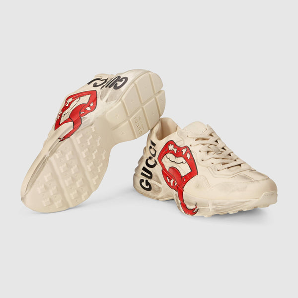 Baskets Gucci Rhyton avec imprimé bouche pour Femme
