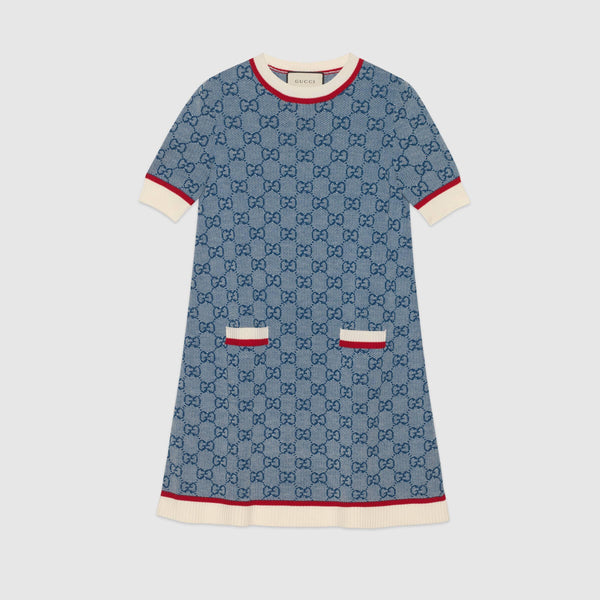 Gucci Blue GG knit dress
