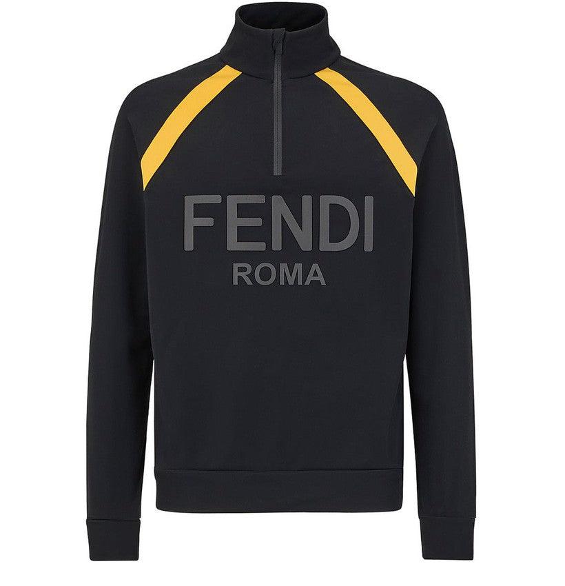 FENDI Yellow tech fabric sweatshirt