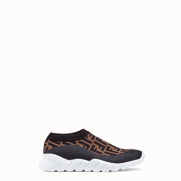 Zapatillas Fendi Zapatillas bajas de tejido técnico marrón