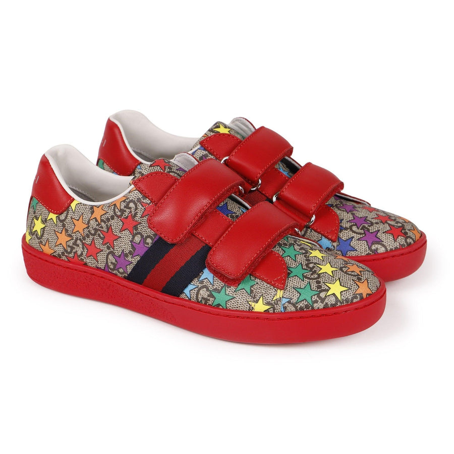 Girl GUCCI Rainbow Star GG Sneakers