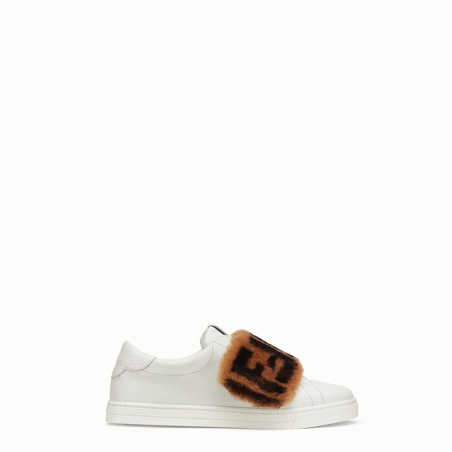 Fendi Sneakers White leather slip-ons