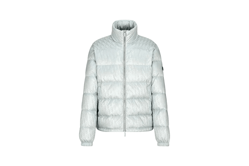 DOUDOUNE EN DUVET GRIS À IMPRIMÉ DIOR OBLIQUE Dior