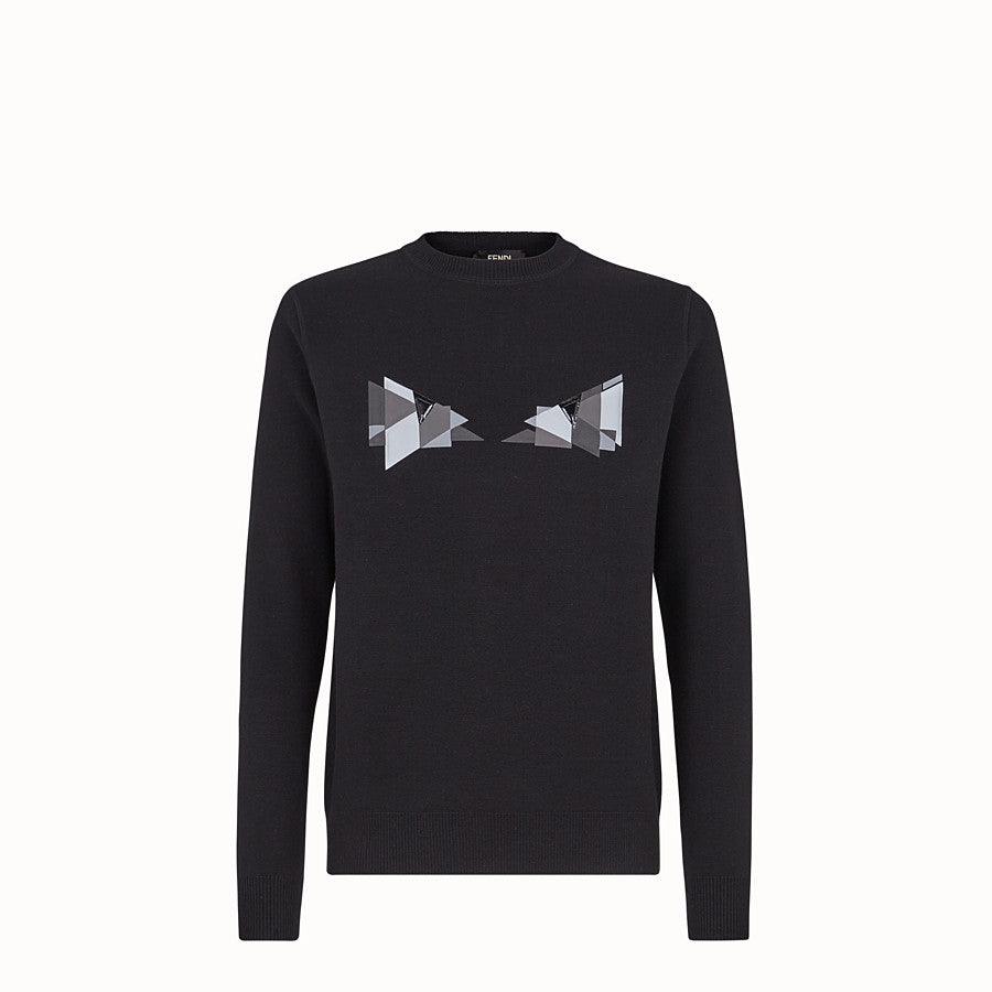 Fendi Pull en laine noir Homme