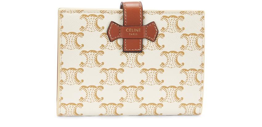 Portefeuille moyen en toile Triomphe CELINE