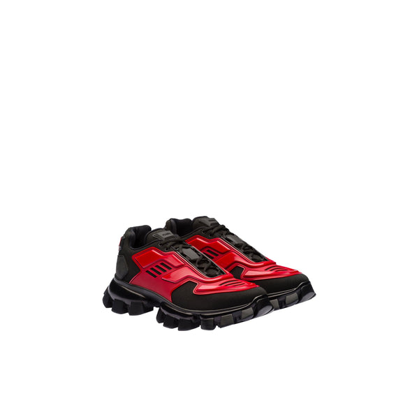 Men Prada Cloudbust Thunder knit sneakers Red