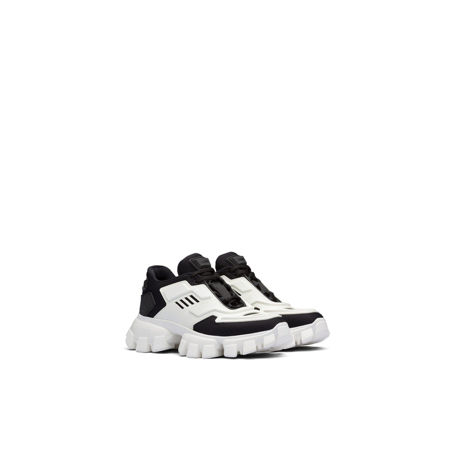 Women Prada Cloudbust Thunder knit sneakers White & Black