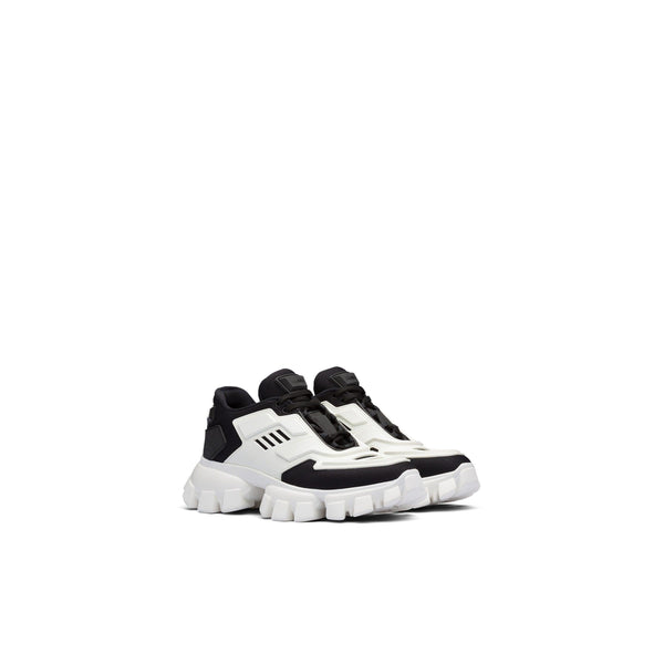 Women Prada Cloudbust Thunder knit sneakers White & Black
