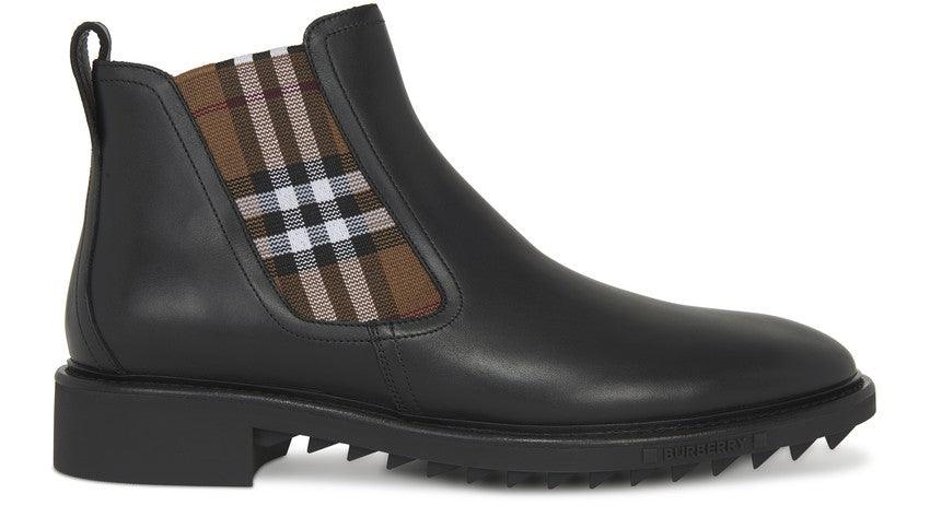BURBERRY Botas de piel a cuadros