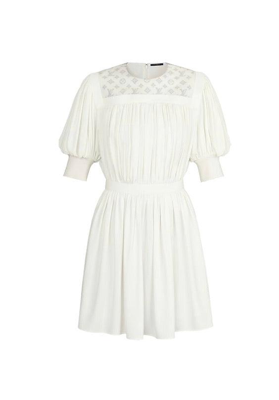 ROBE FLUIDE LV LOUIS VUITTON FEMME À PLASTRON BRODÉ