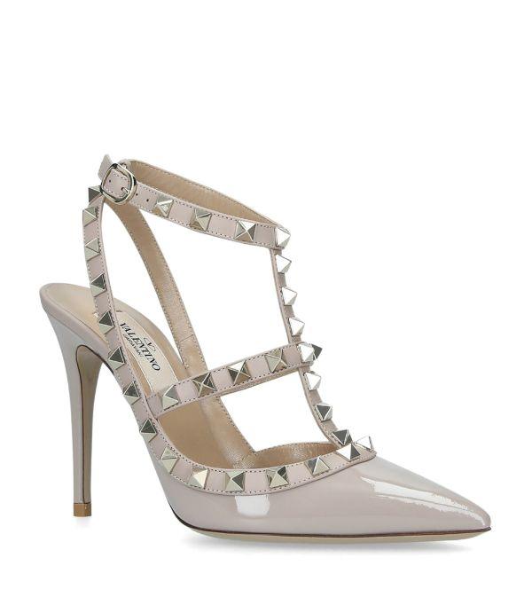 Zapatos De Tacón Rockstud De Piel Valentino Garavani 100 Mujer