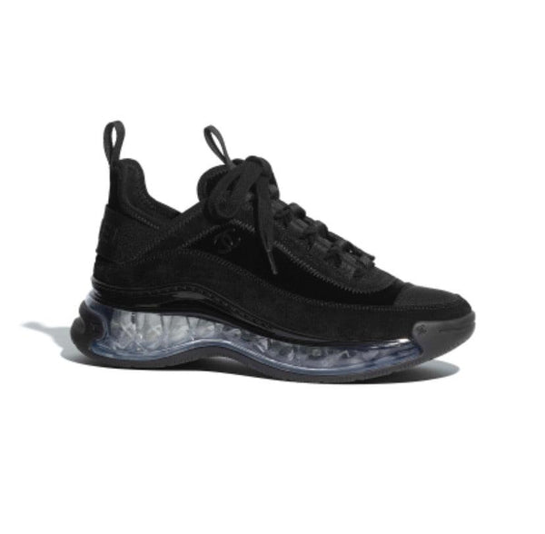 BASKETS CHANEL EN CUIR DE VEAU DAIM FEMME