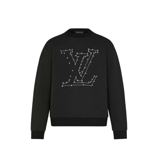 MEN LOUIS VUITTON LV STITCH PRINT EMBROIDERED SWEATSHIRT
