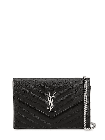 YSL Yves SAINT LAURENT MD MONOGRAM QUILTED LEATHER BAG