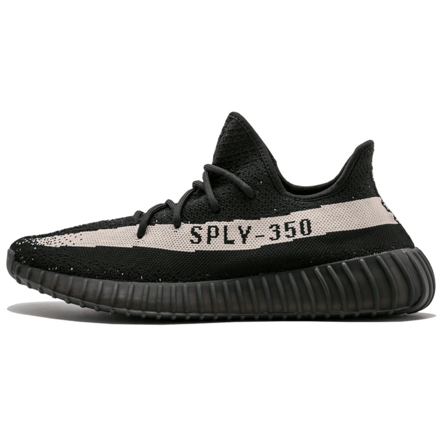 Hombre Yeezy Boost 350 V2 Negro-Blanco 
