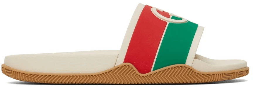 GUCCI Off-White Interlocking G Slide Sandal