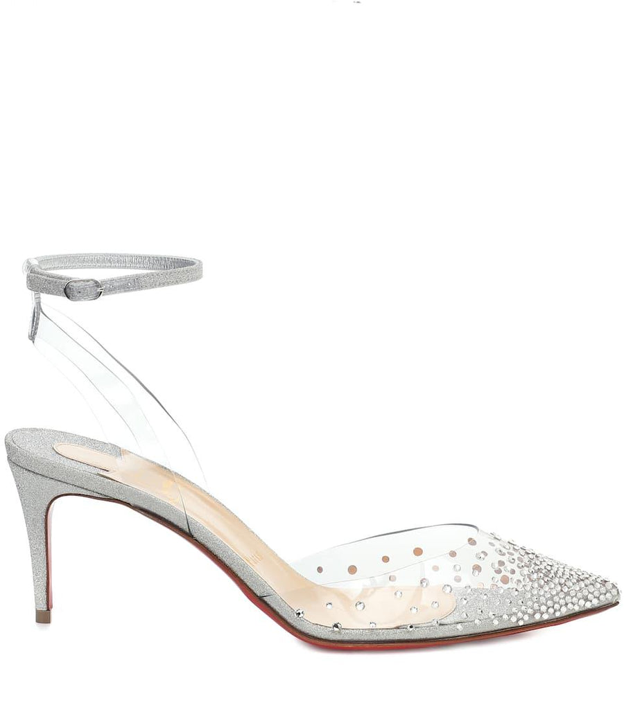 WOMEN CHRISTIAN LOUBOUTIN Spikastrass 70 PVC pumps