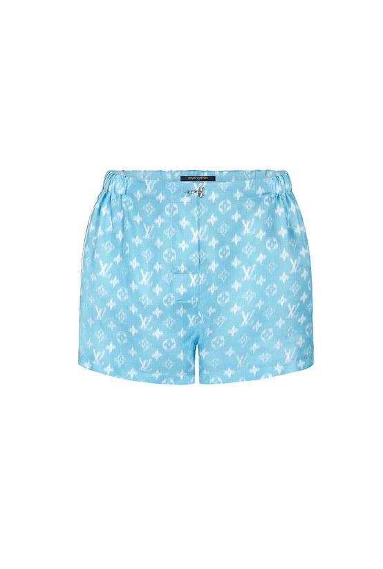 WOMEN LV LOUIS VUITTON BLURRY MONOGRAM PYJAMA-STYLE SHORTS