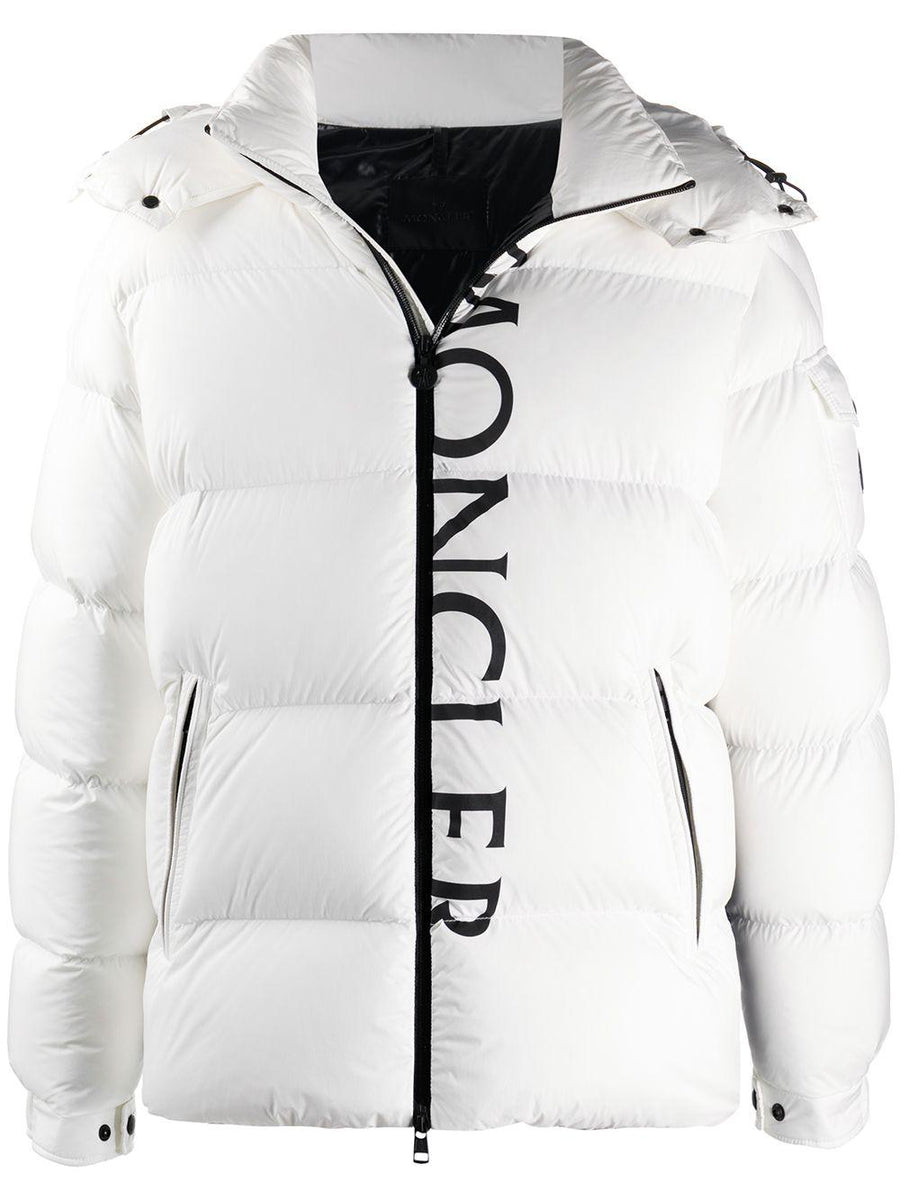 Moncler chaqueta acolchada con logo estampado