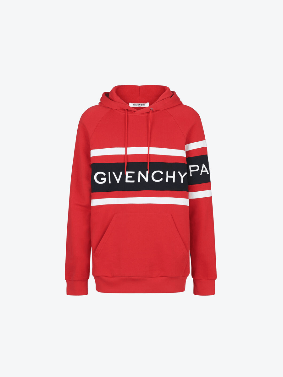 MEN GIVENCHY HOODIE WITH CONTRASTING STRIPES