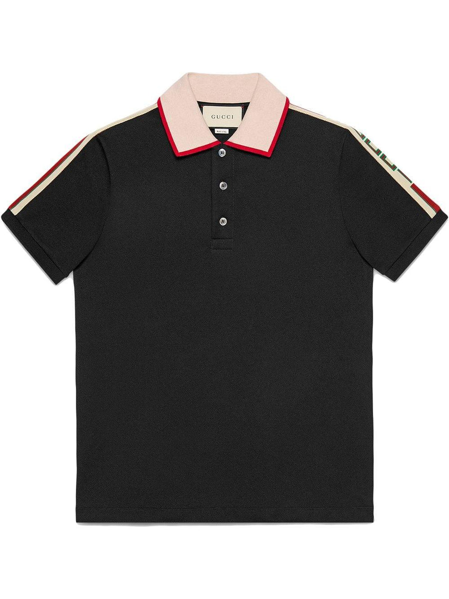 Polo en coton Gucci avec chemise à rayures Gucci Homme