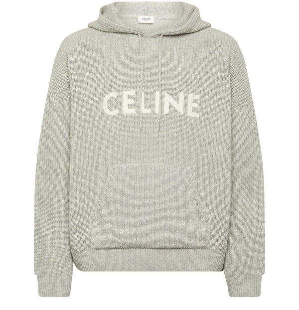 Celine hooded sweater in ribbed wool