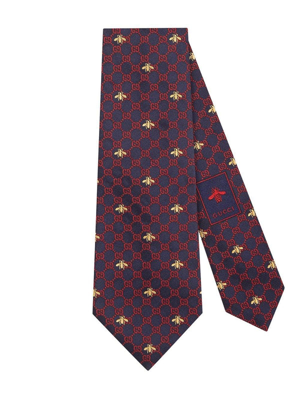 Gucci GG bees silk tie