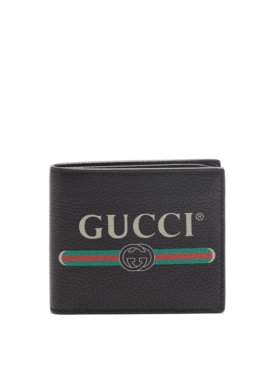 Men Gucci Print leather bi-fold wallet