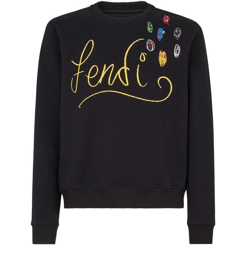 FENDI Black jersey sweatshirt