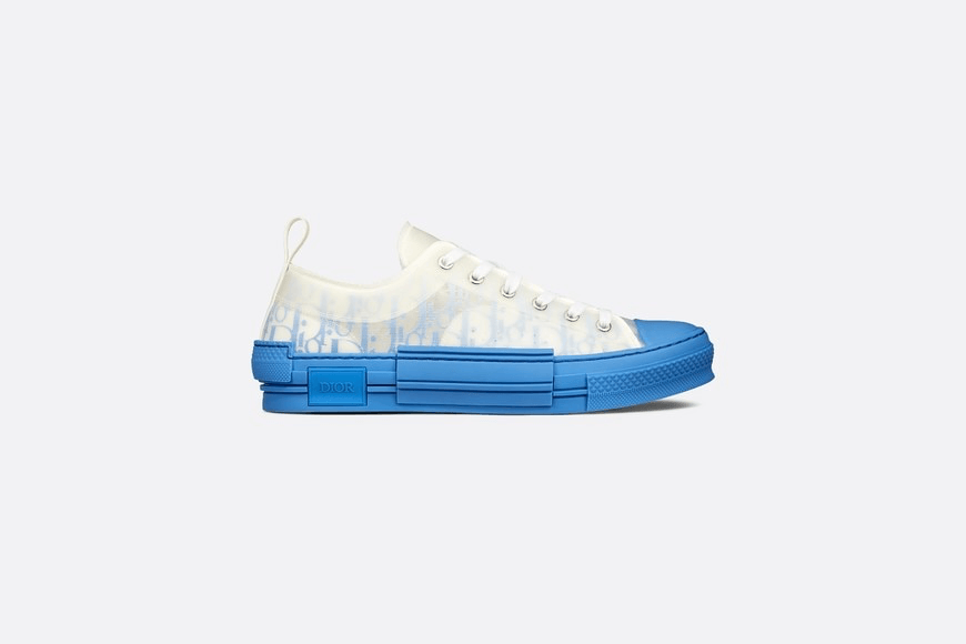MEN DIOR B23 LOW-TOP SNEAKER IN GRADIENT BLUE DIOR OBLIQUE