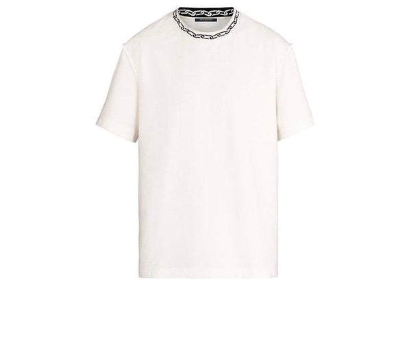 CAMISETA HOMBRE LOUIS VUITTON CON CUELLO ACANALADO JACQUARD CON CADENA