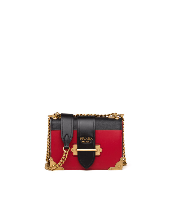 Leather Prada Cahier Shoulder Bag