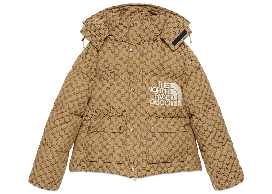 Chaqueta con estampado Gucci x The North Face Beige/Ébano