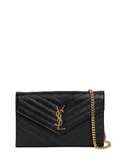 YSL Yves SAINT LAURENT MD MONOGRAM QUILTED LEATHER BAG