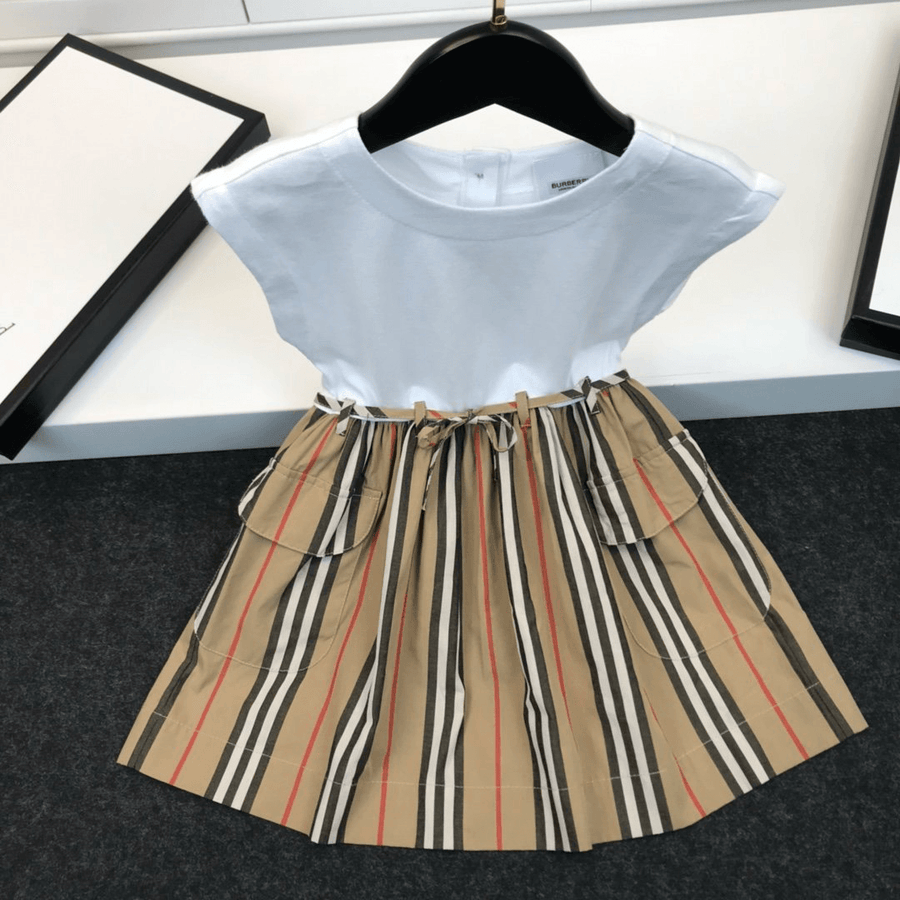 Vestido Niña BURBERRY Falda Icon Stripe
