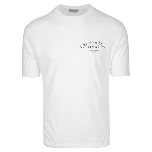 Camiseta de algodón blanca Dior 'Christian Dioir Atelier' para hombre