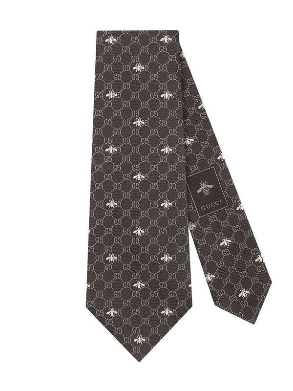 Gucci GG bees silk tie