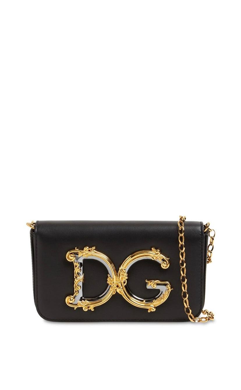 WOMEN DG GIRLS SMALL BAROCCO LEATHER BAG