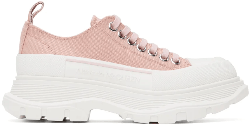 Alexander McQueen Tread Slick lace-up sneakers Pink white