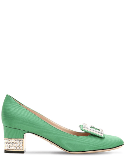 WOMEN GUCCI 55MM MADELYN CRYSTALS & MOIRÈ PUMPS