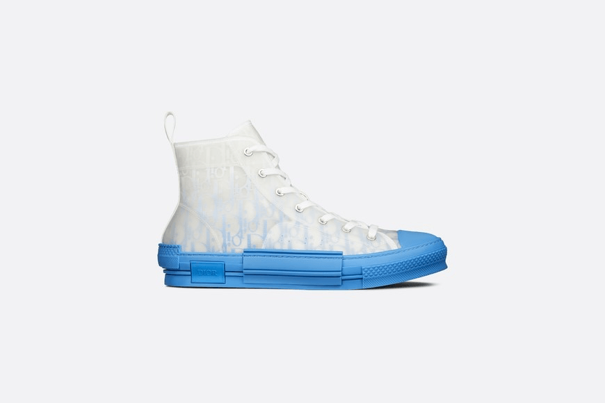 MEN DIOR B23 HIGH-TOP SNEAKER IN GRADIENT BLUE DIOR OBLIQUE