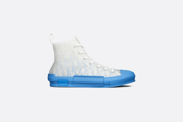 MEN DIOR B23 HIGH-TOP SNEAKER IN GRADIENT BLUE DIOR OBLIQUE