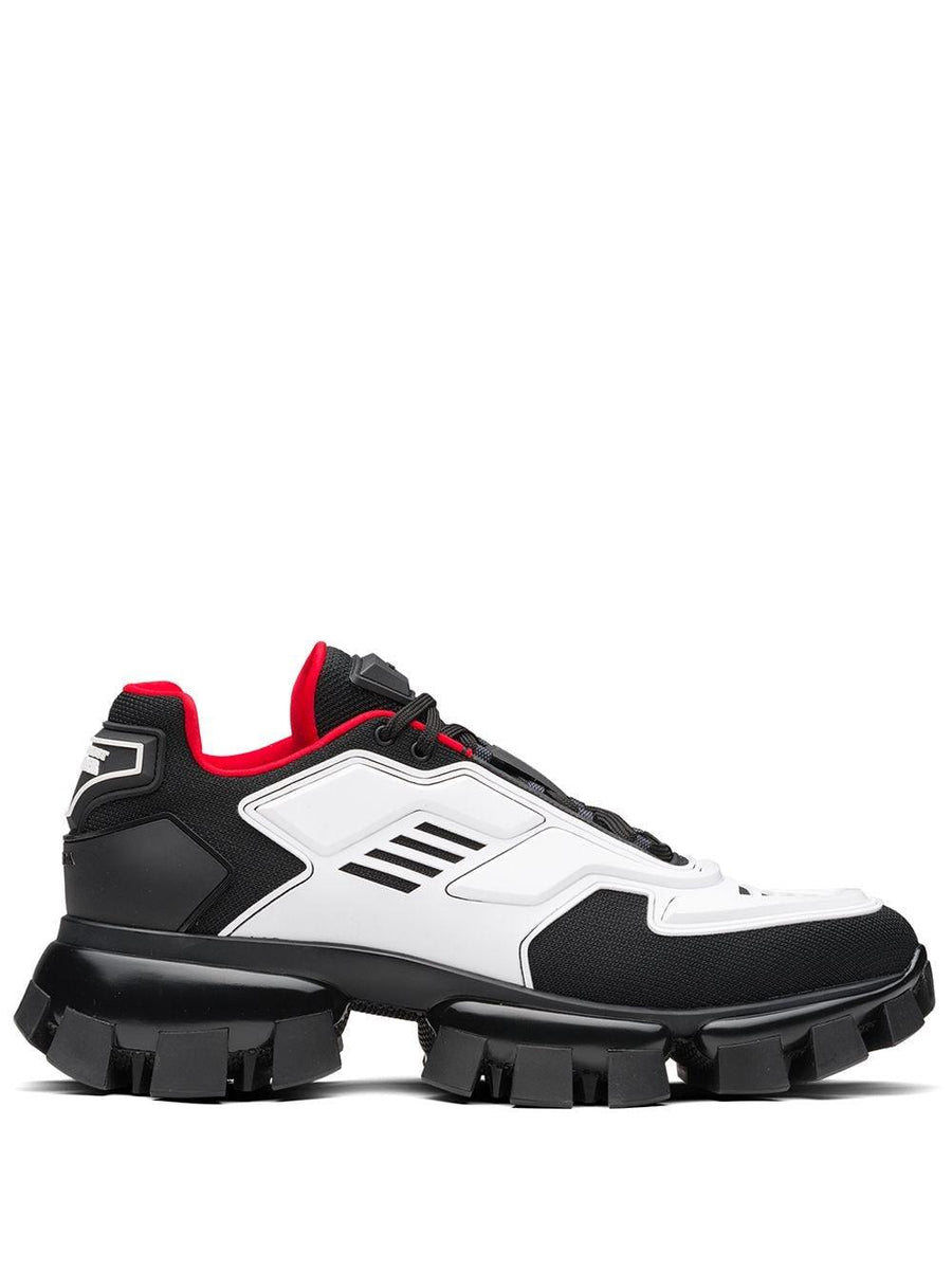 Hombre Prada Cloudbust Thunder zapatillas de punto Negro y blanco