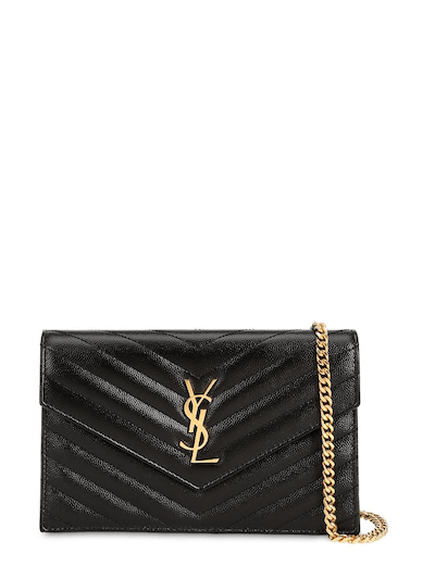 YSL Yves SAINT LAURENT SM MONOGRAM QUILTED LEATHER BAG