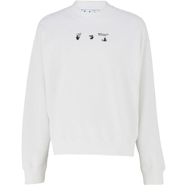 OFF-WHITE Sweat ras du cou à marque négative