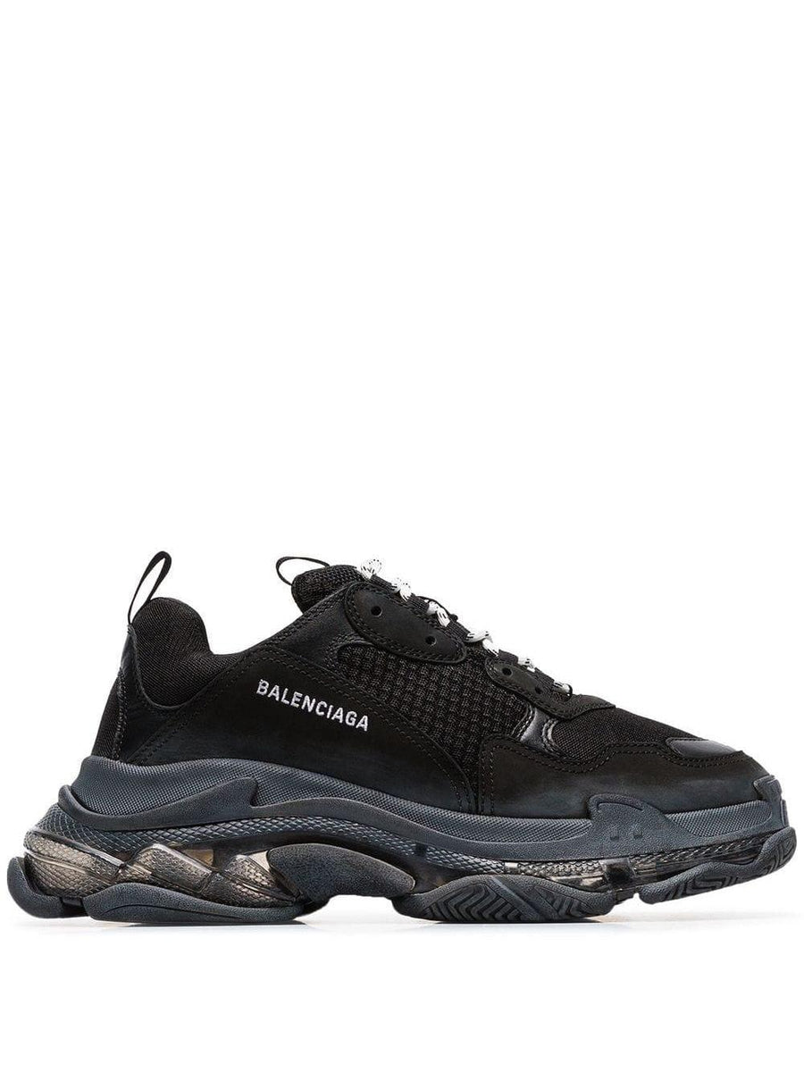 MEN BALENCIAGA BLACK TRIPLE S CLEAR SOLE